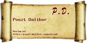 Poszt Dalibor névjegykártya